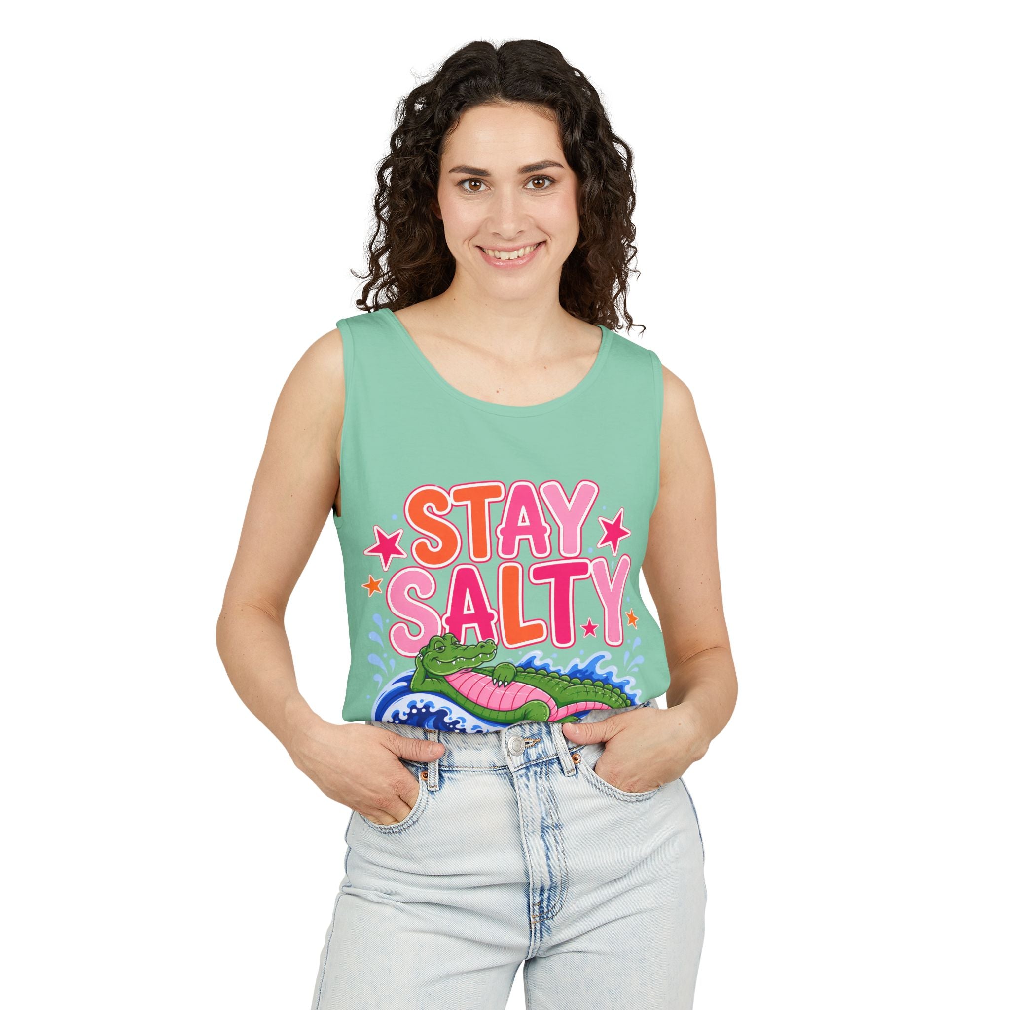Stay Salty Alligator Tank Top