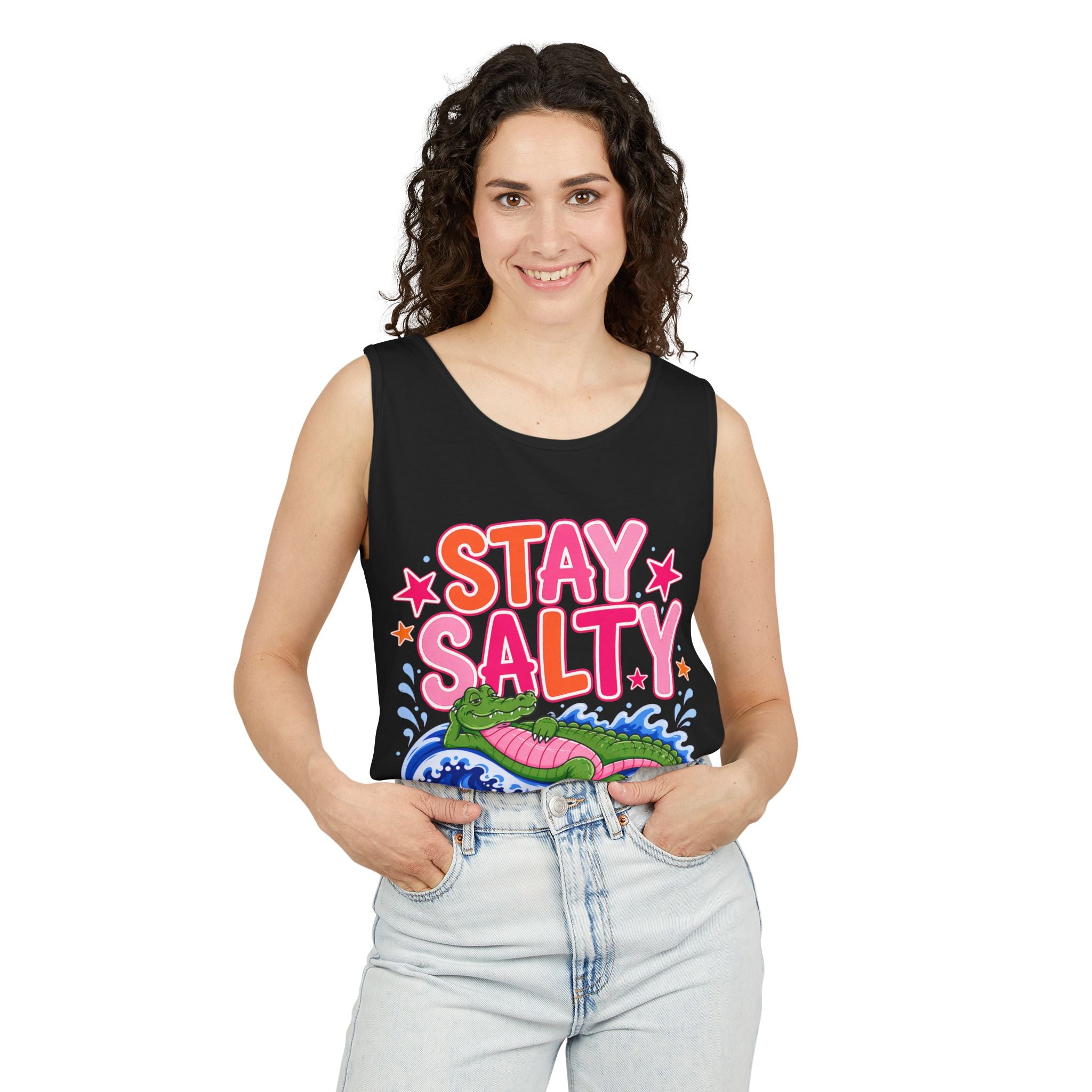 Stay Salty Alligator Tank Top