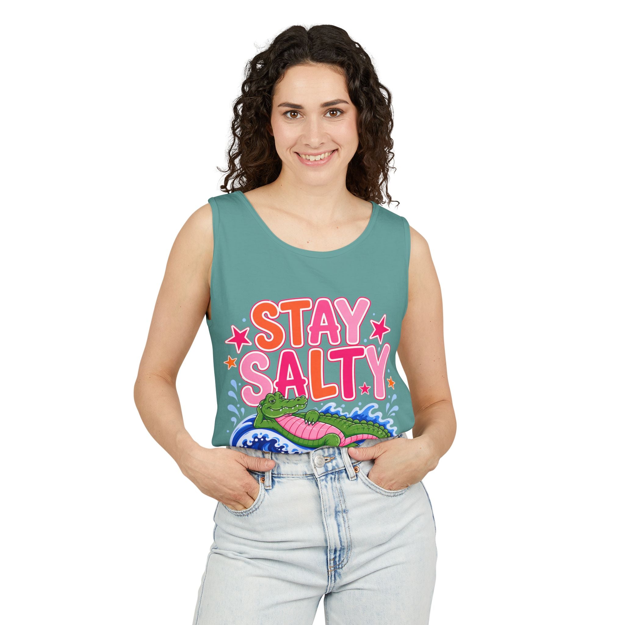 Stay Salty Alligator Tank Top