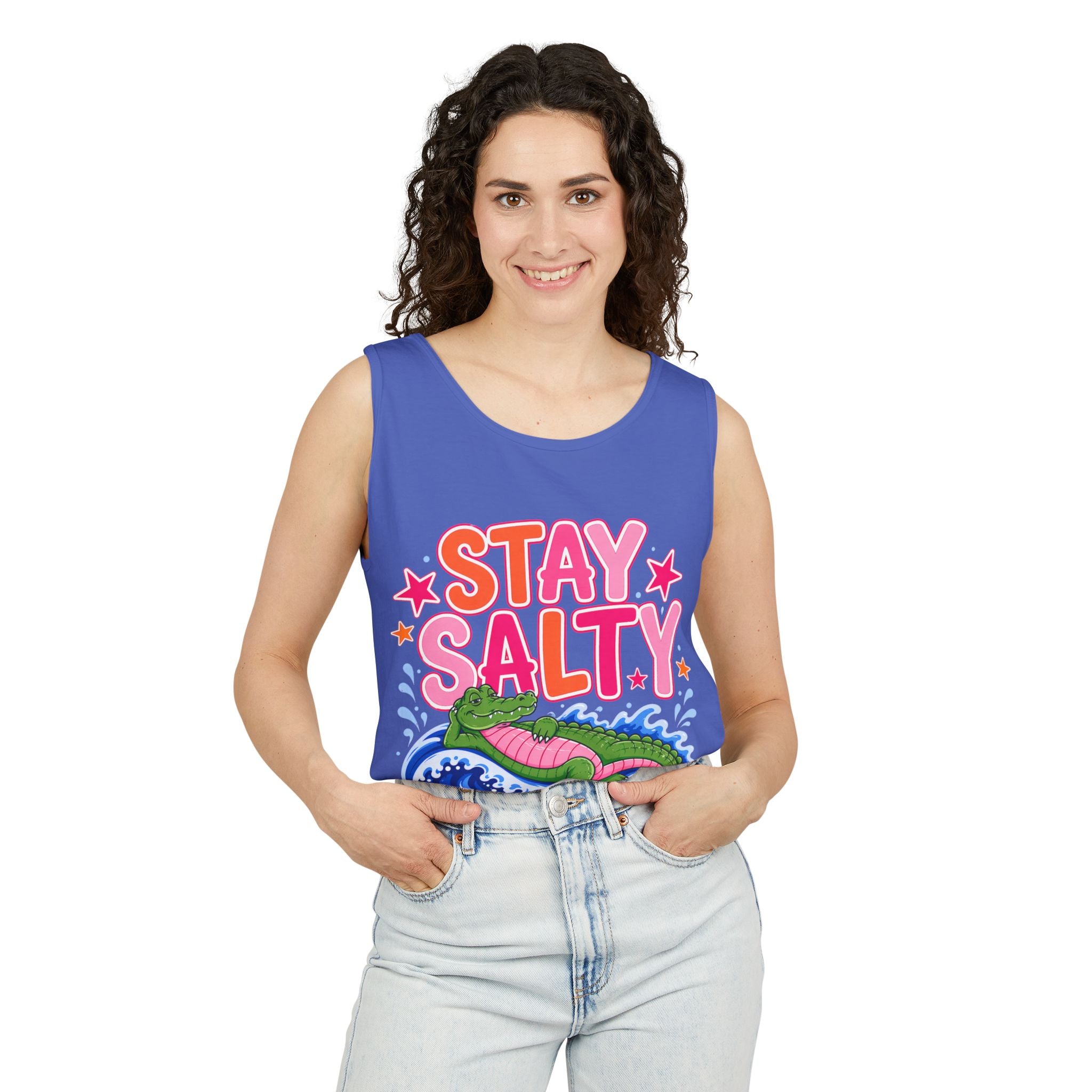 Stay Salty Alligator Tank Top